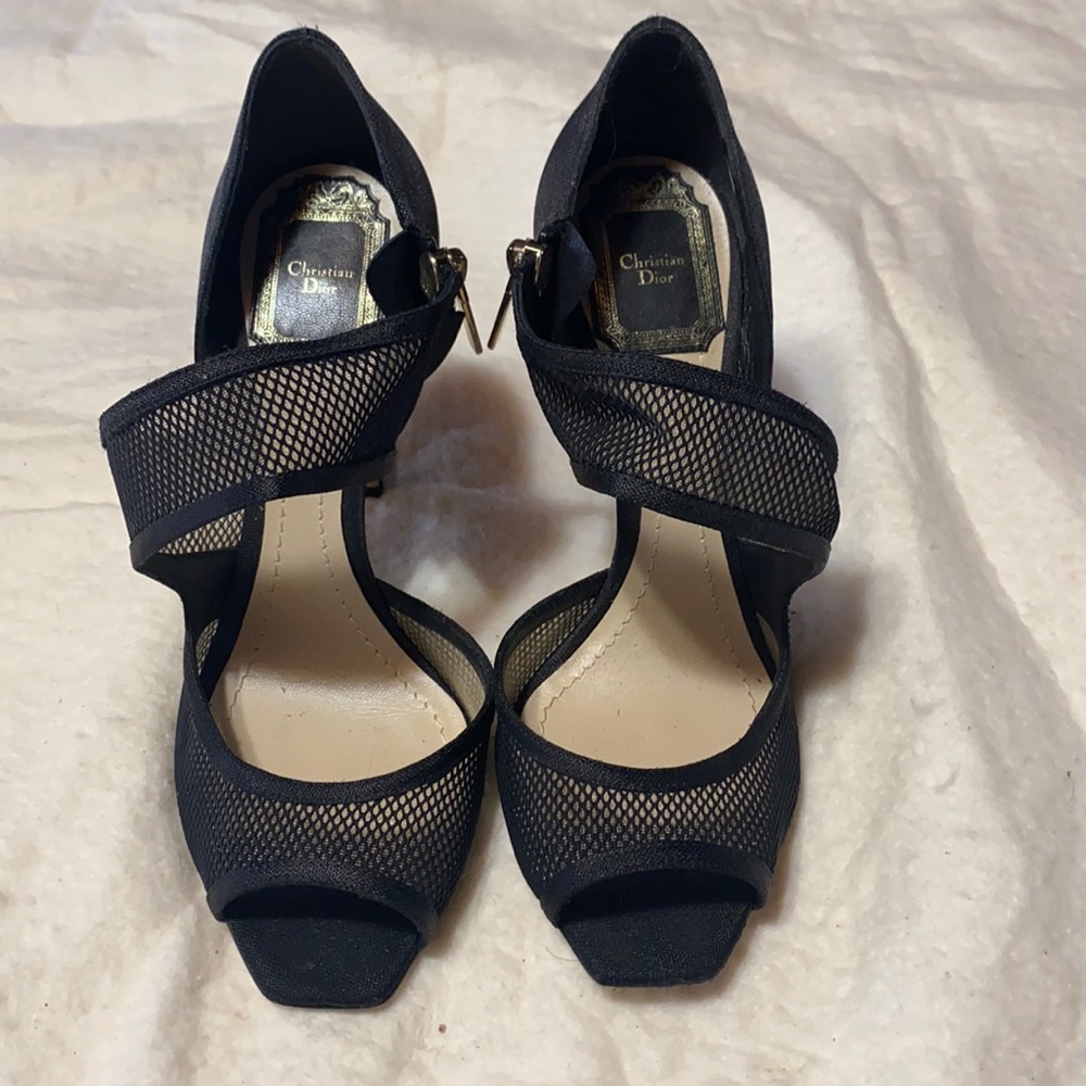 Christian Dior Black Mesh Pumps EU 36.5